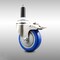 Service Caster 4 Inch 316SS Blue Poly Swivel 7/8 Inch Expanding Stem Caster Lock Brake SCC SCC-SS316TTLEX20S414-PPUB-BLUE-78 - alternate 1
